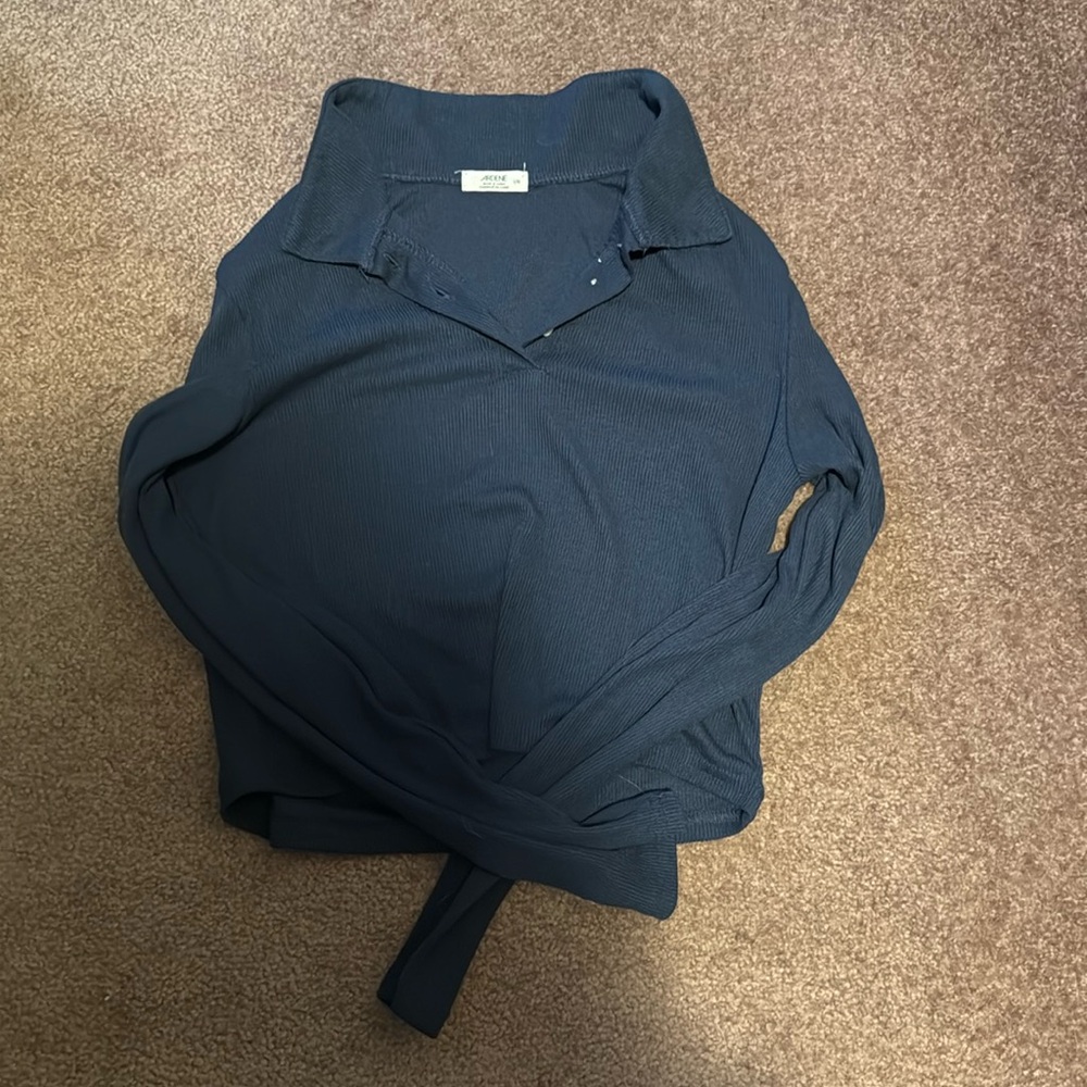 Ladies collared long sleeve shirt